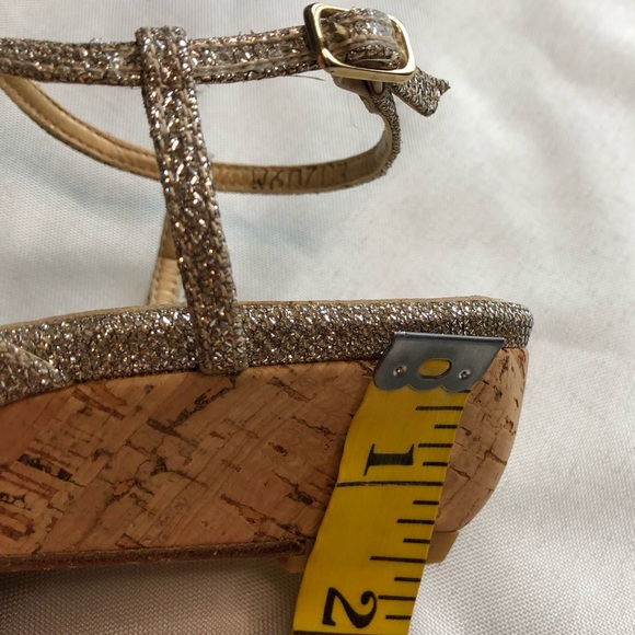 Stuart Weitzman Turning Down Wedge Glitter Sandal - Picture 10 of 10